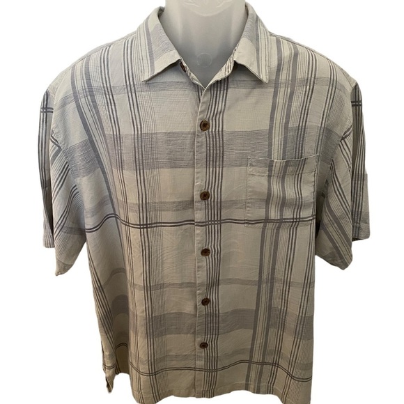 Tommy Bahama Other - TOMMY BAHAMA 100% Silk Button Down Stripes Shirt Men L Large